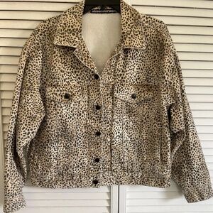 Alexander wang cheetah Jean jacket